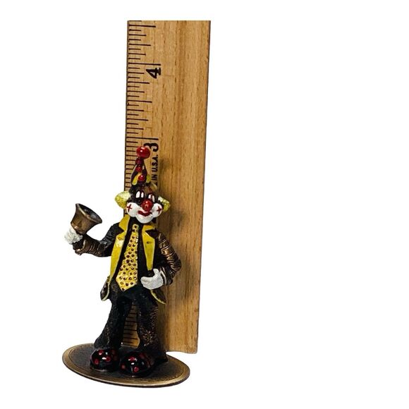 Pewter Clown Happy Chappies Hand Painted Mark Models Ring A Ding Ron England 3in - Picture 6 of 6